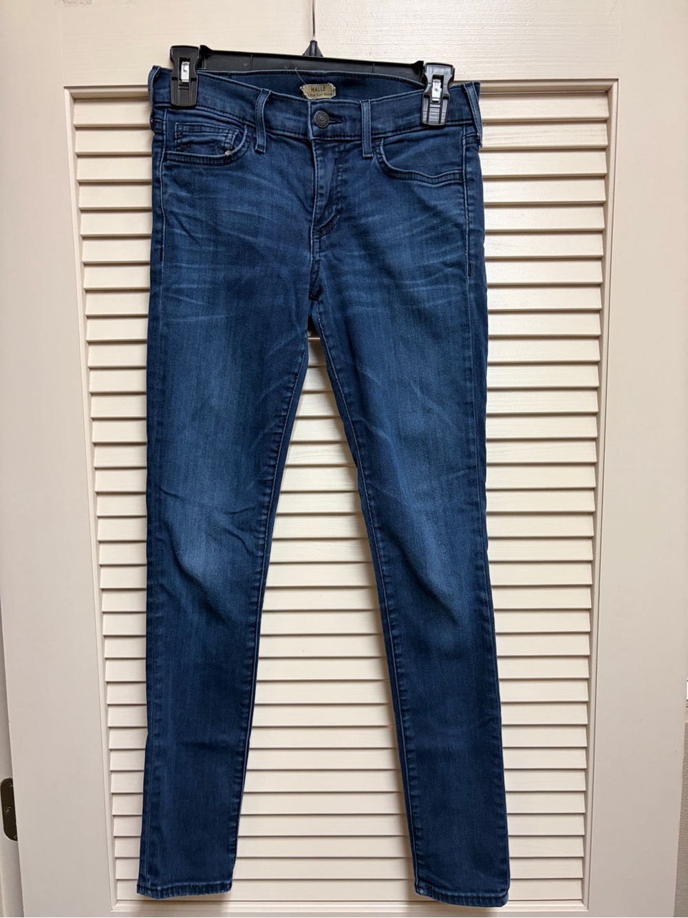 True Religion Halle Mid Rise Super Skinny Jeans Women 26 Blue Stretch USA